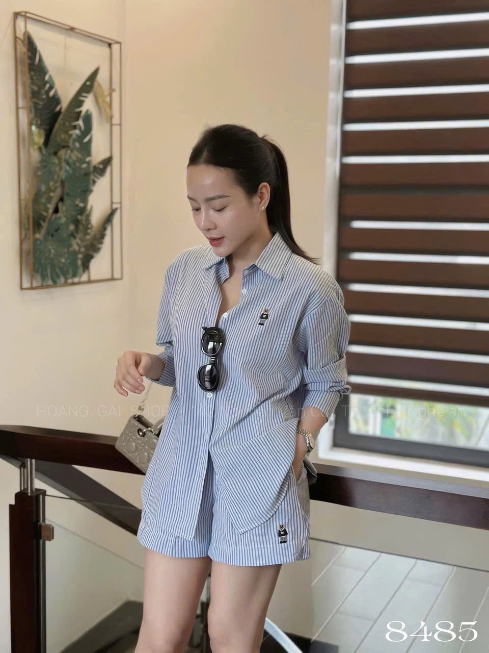 XẢ KHO BỘ ĐÙI KẺ SƠ MI THÊU GẤU WHOU