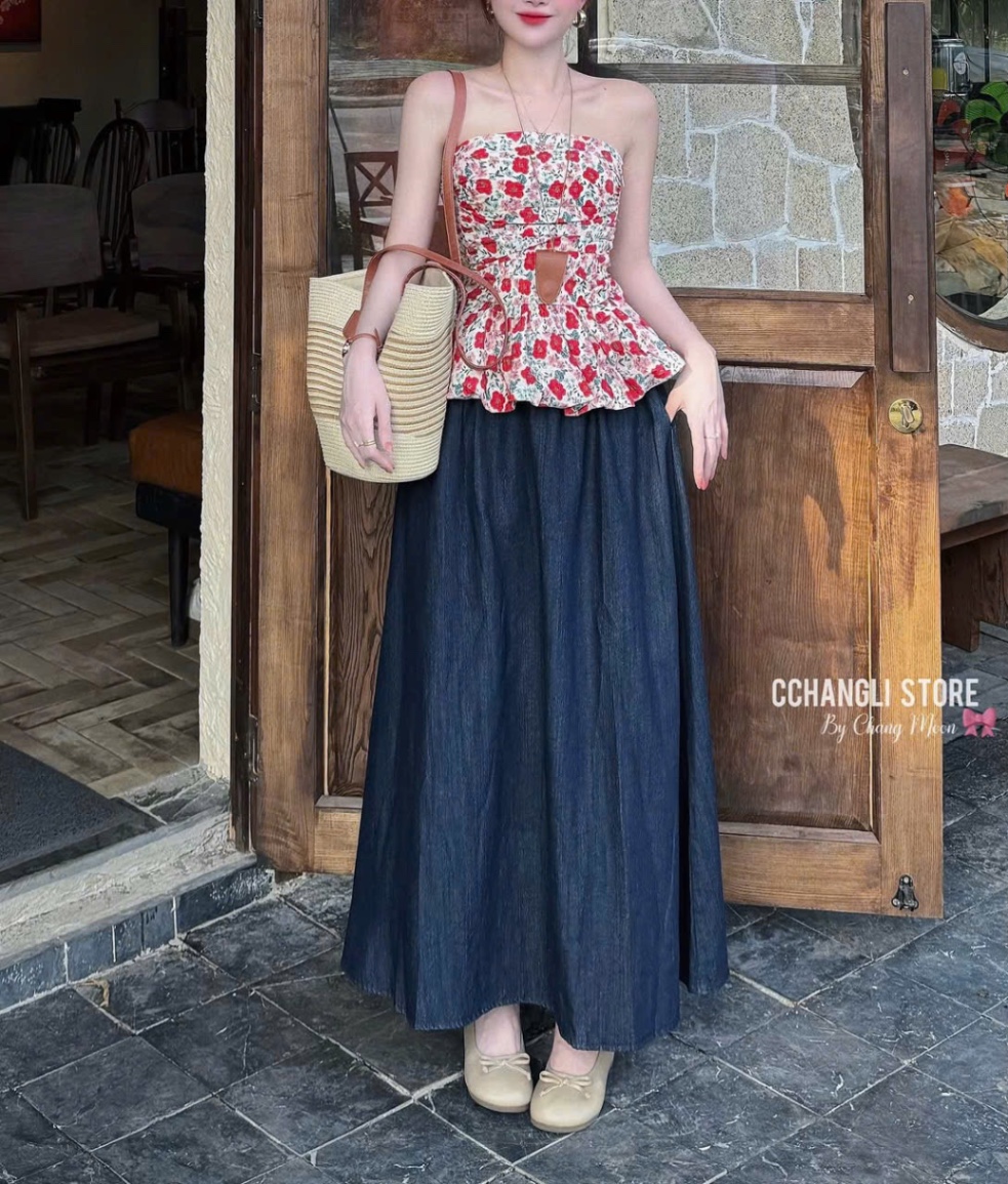 SET AO HOA CÚP NGỰC MIX CV JEAN
