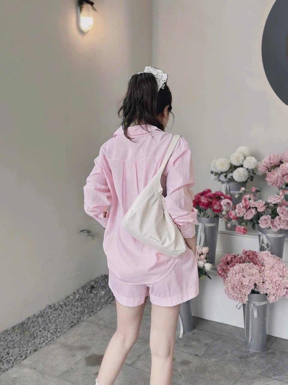 XẢ KHO BỘ ĐÙI KẺ SƠ MI THÊU GẤU WHOU