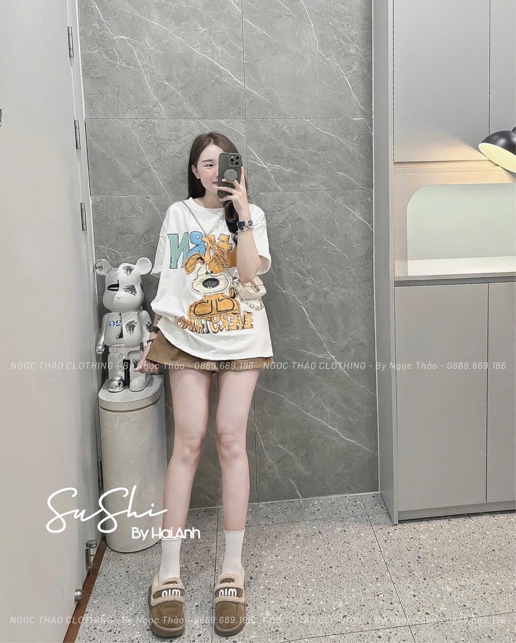 ÁO PULL CỘC HÌNH CÚN NỔI LEARN QCCC