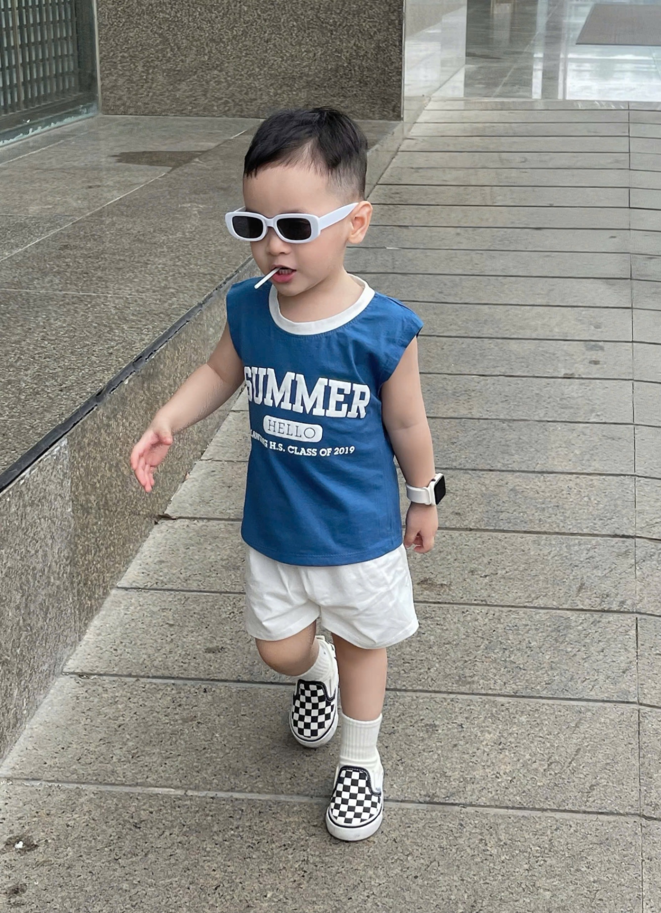 SET 2 BỘ ĐÙI BA LỖ SUMMER TRẮNG XANH