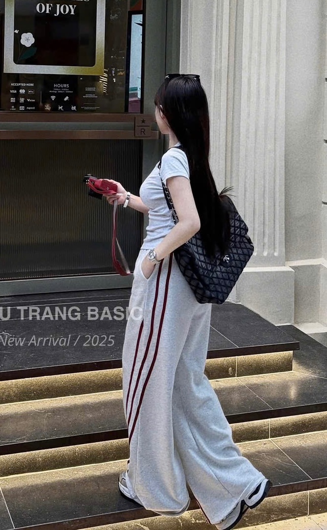 XẢ KHO SÉT GHI XÁM BADD MIX QUẦN SUÔNG PHỐI SỌC