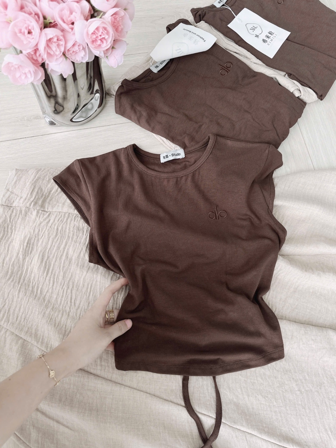 SET ÁO NÂU ALO RÚT LƯNH SAU MIX CV