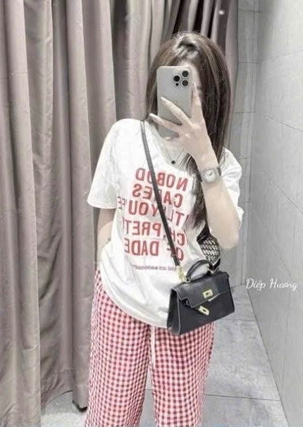XẢ KHO BỘ CÔC TRÂNG QUẦN KẺ ĐỎ CHỮ BOBOD