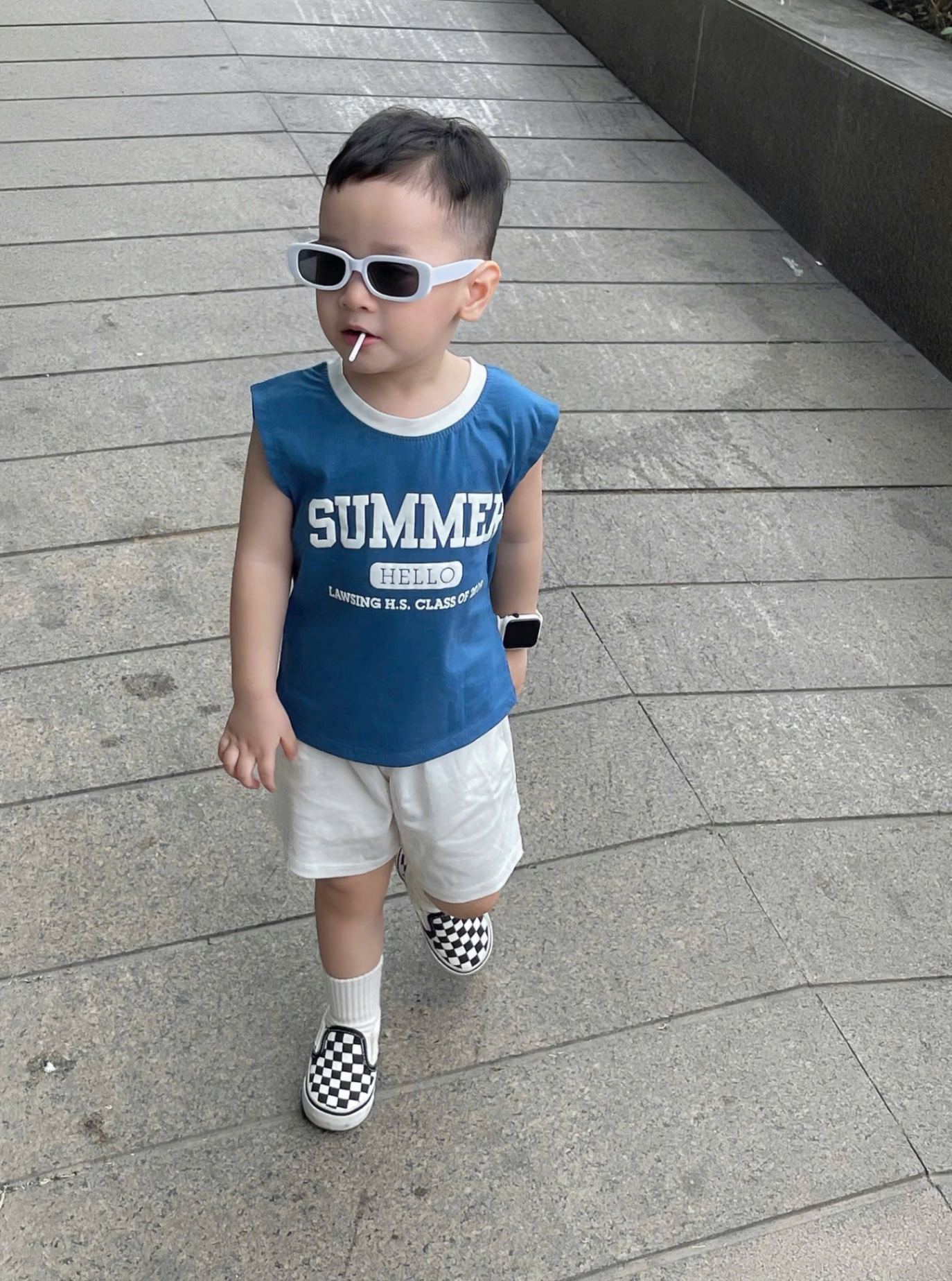 SET 2 BỘ ĐÙI BA LỖ SUMMER TRẮNG XANH