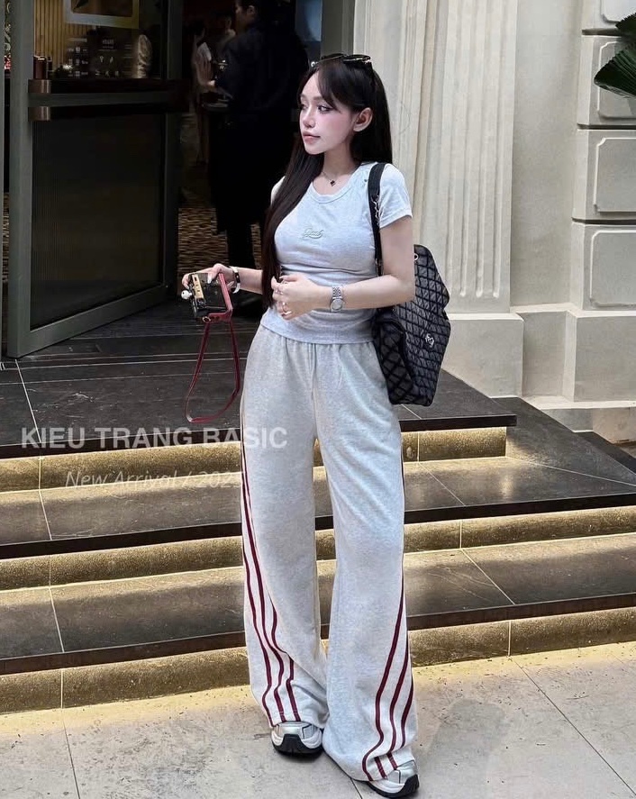 XẢ KHO SÉT GHI XÁM BADD MIX QUẦN SUÔNG PHỐI SỌC