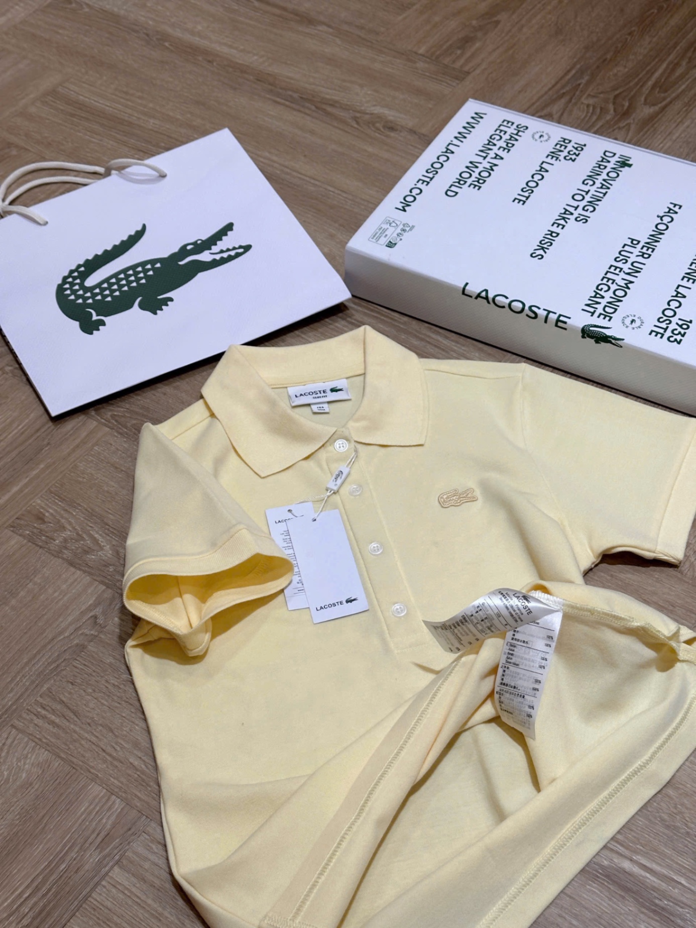 Hàng nhà máy - ÁO POLO VÀNG LCT THÊU CÁ SẤU LIKE AUHT