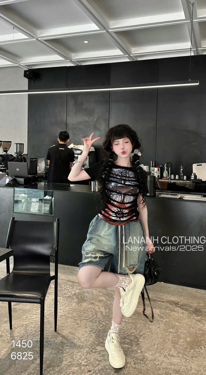 ÁO PHÔNG GIẤY RÁCH QCCC L1