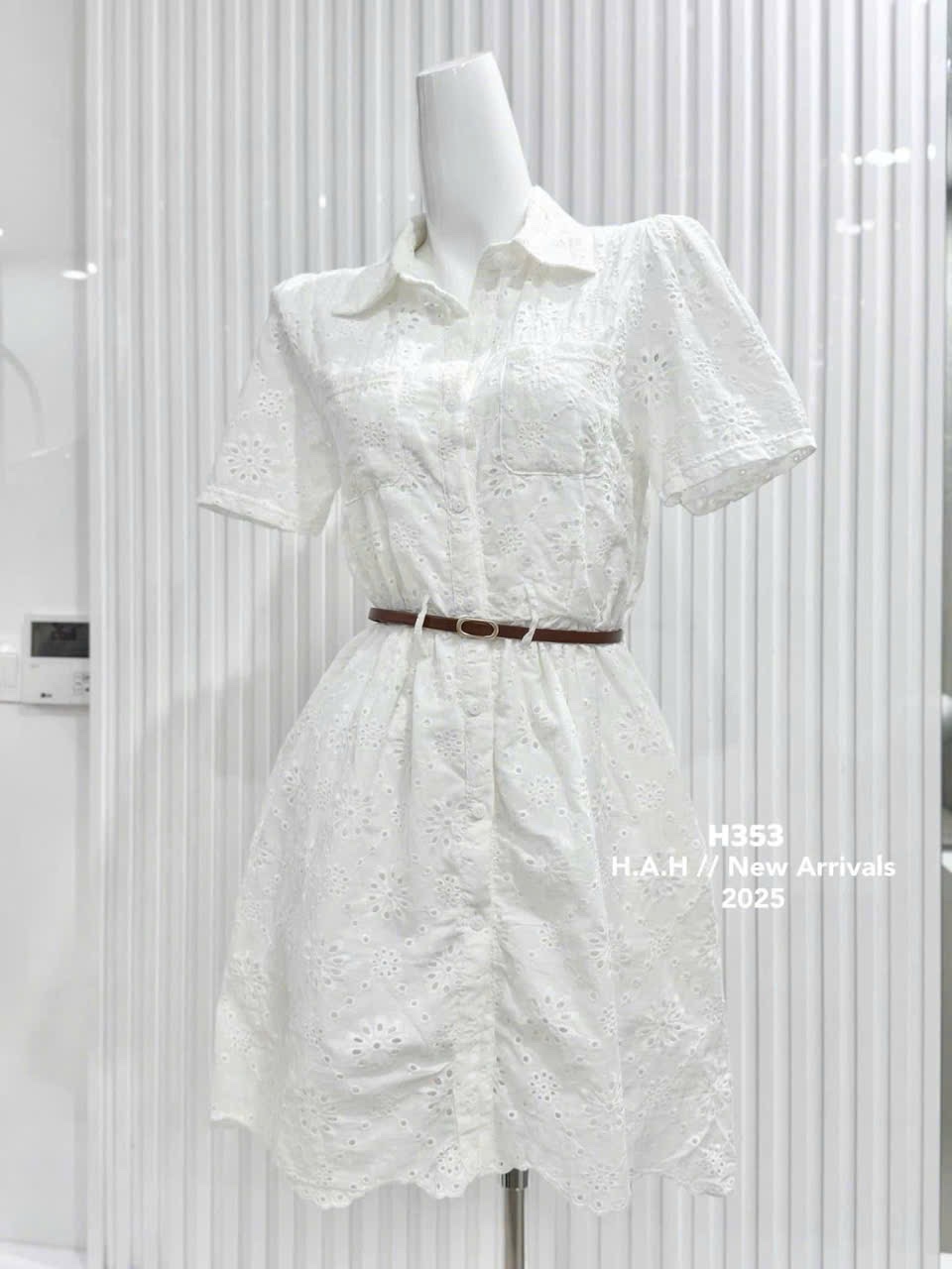 VÁY THÔ HOA ĐỤC LỖ QC KÈM ĐAI
