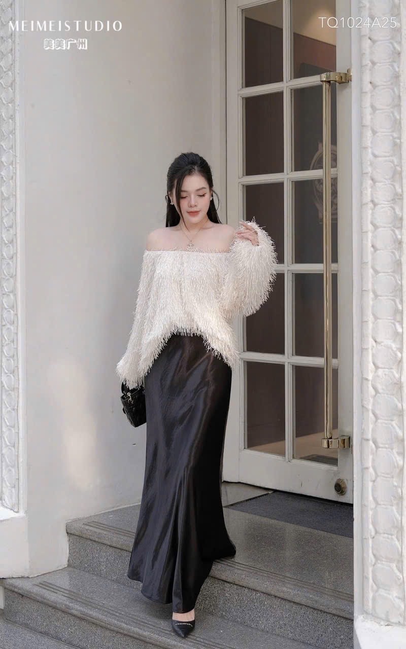 CHÂN VÁY LỤA ĐUÔI CÁ QCCC
