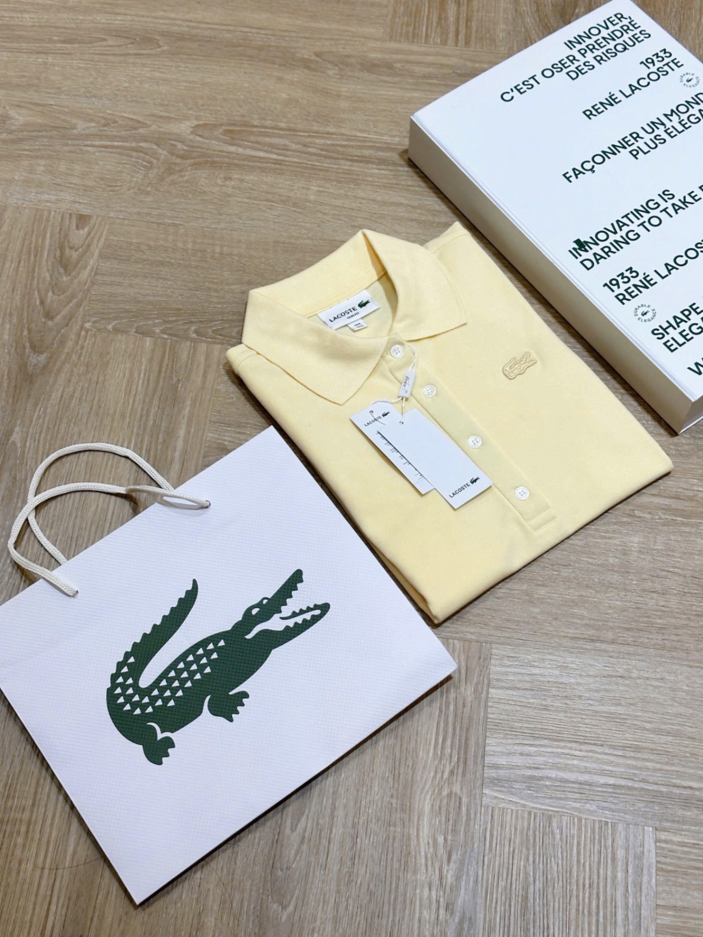 Hàng nhà máy - ÁO POLO VÀNG LCT THÊU CÁ SẤU LIKE AUHT