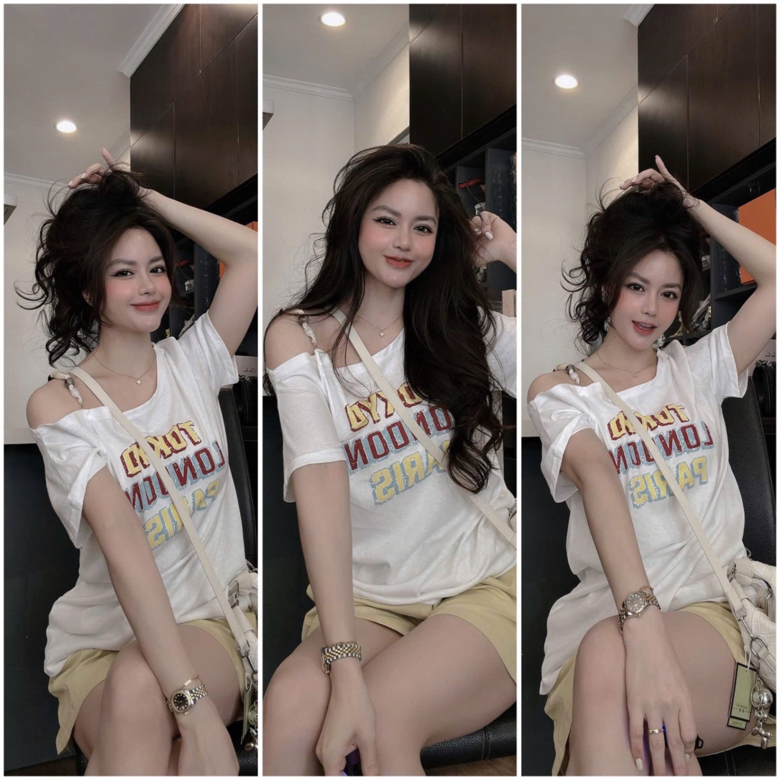 SET AO COTTON QUẦN KAKI VÀNG LONDON