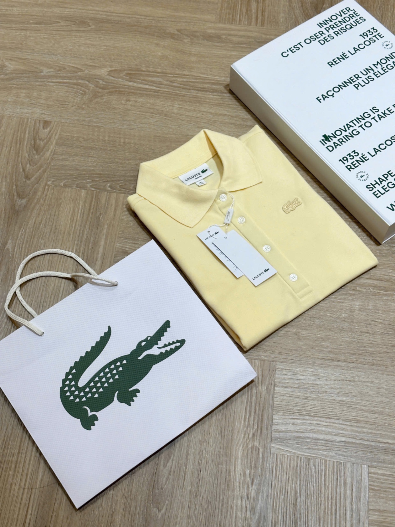 Hàng nhà máy - ÁO POLO VÀNG LCT THÊU CÁ SẤU LIKE AUHT