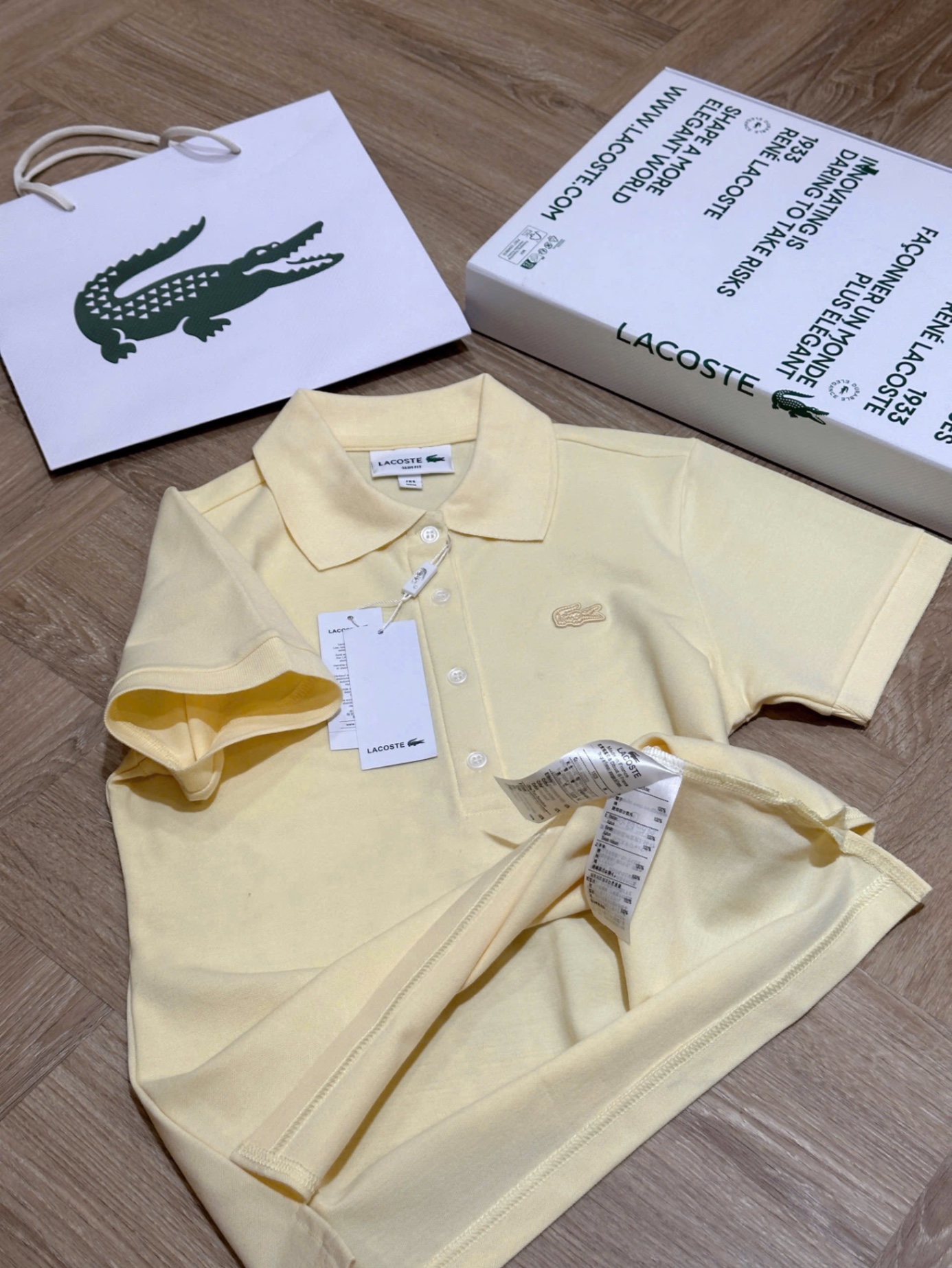 Hàng nhà máy - ÁO POLO VÀNG LCT THÊU CÁ SẤU LIKE AUHT