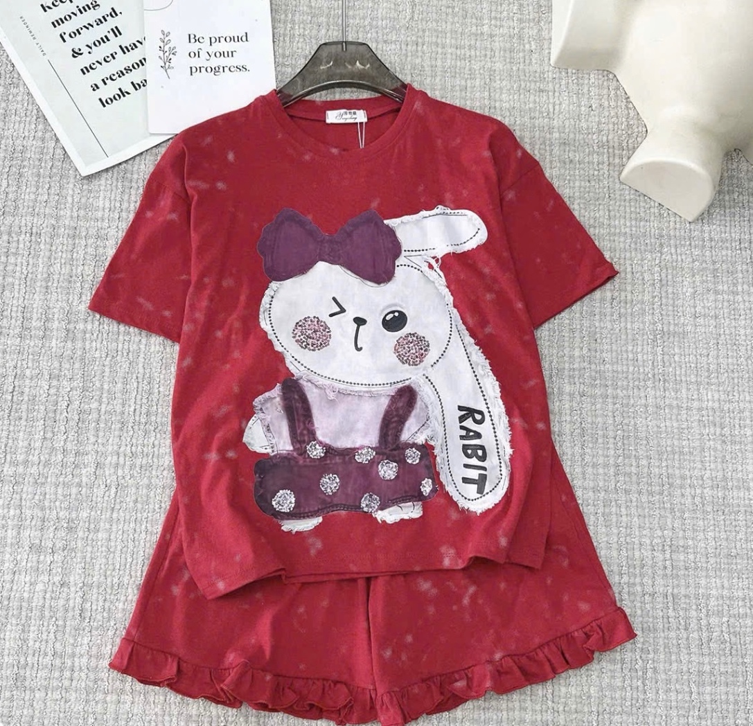 BỘ ĐÙI LOANG THÊU ĐÁP THỎ BG