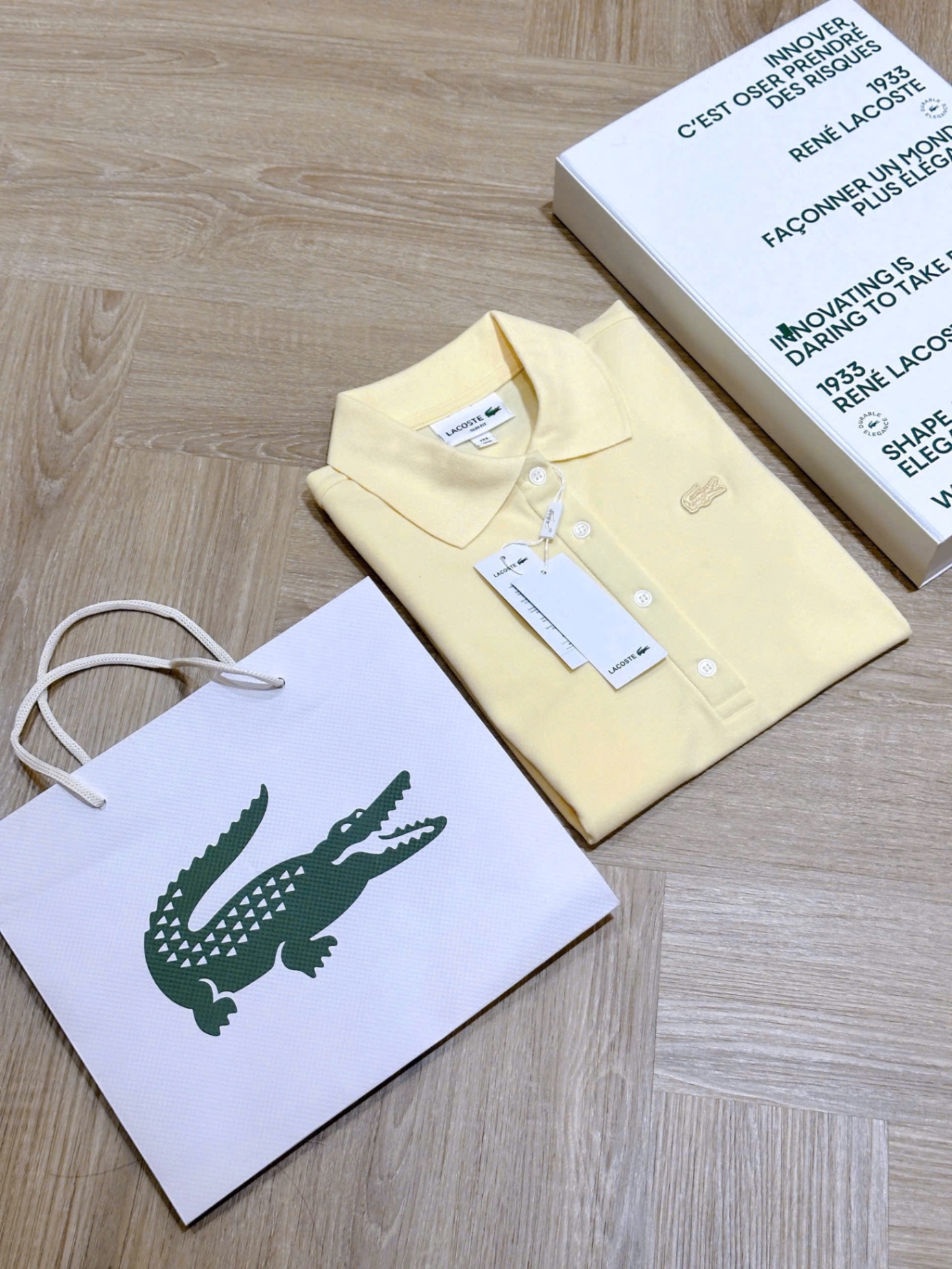 Hàng nhà máy - ÁO POLO VÀNG LCT THÊU CÁ SẤU LIKE AUHT