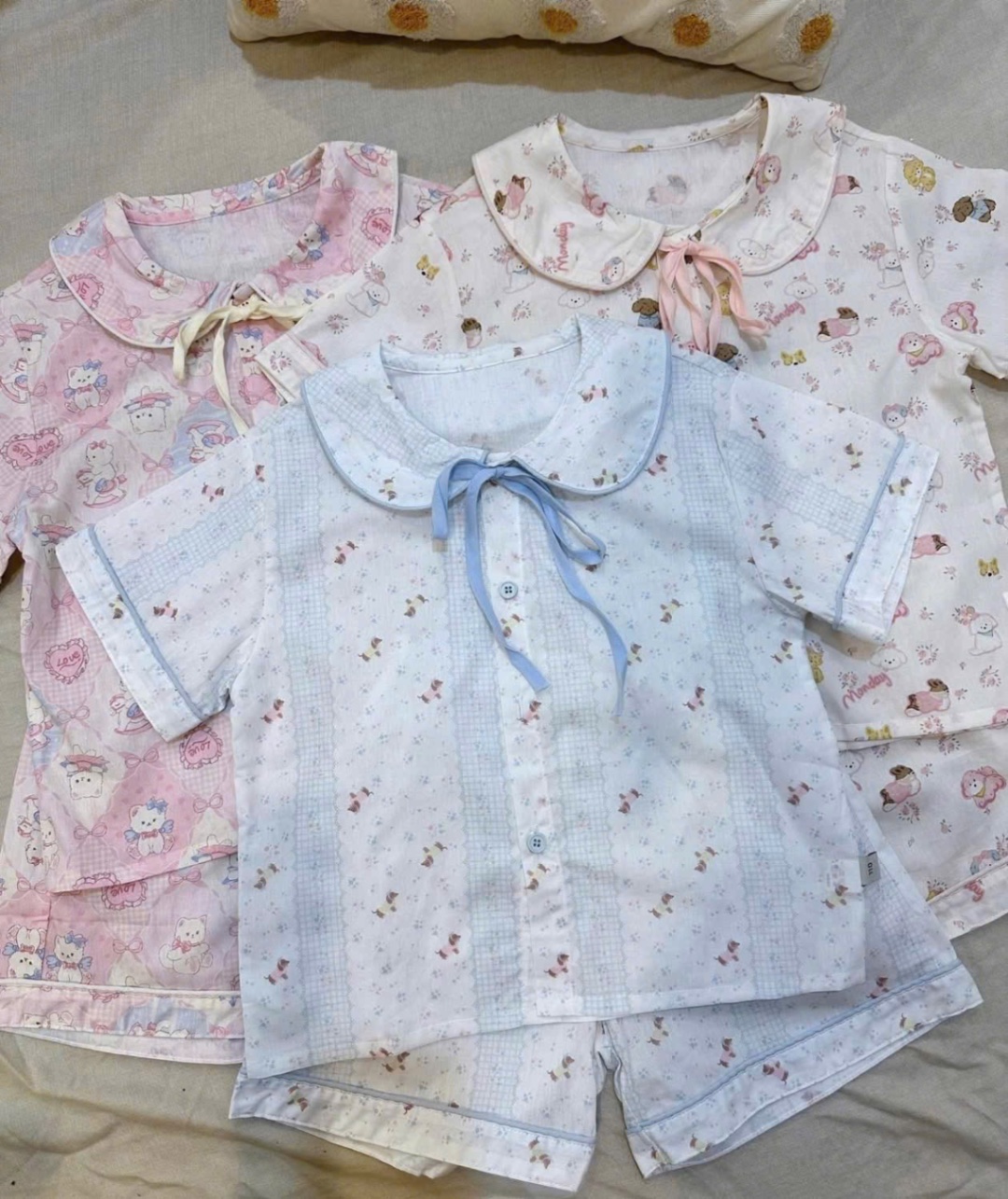 SET 2 BỘ PZM BUỘC NƠ XANH HỒNG BG