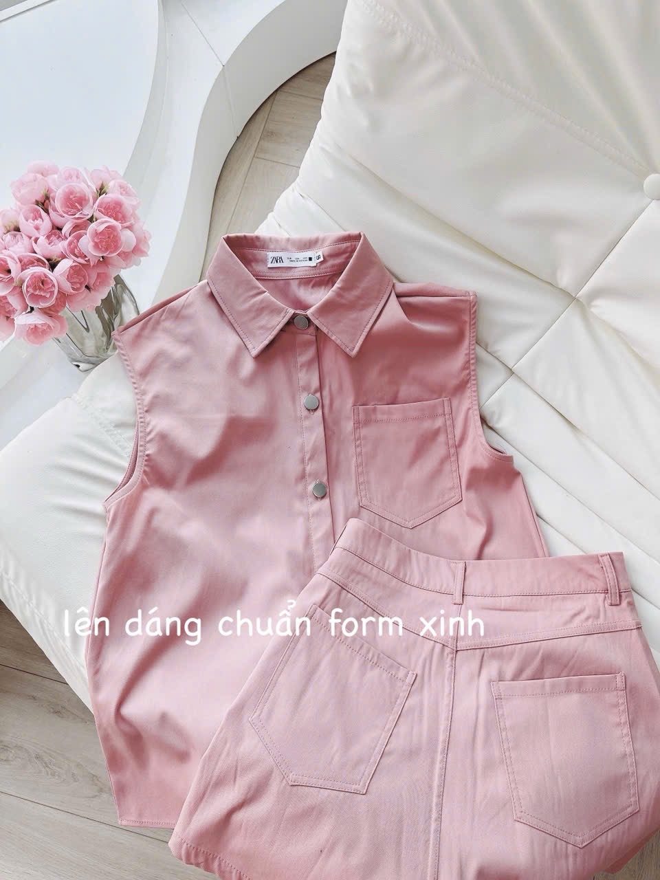 BỘ XN HỒNG CÚC BẤM TÚI NGỰC