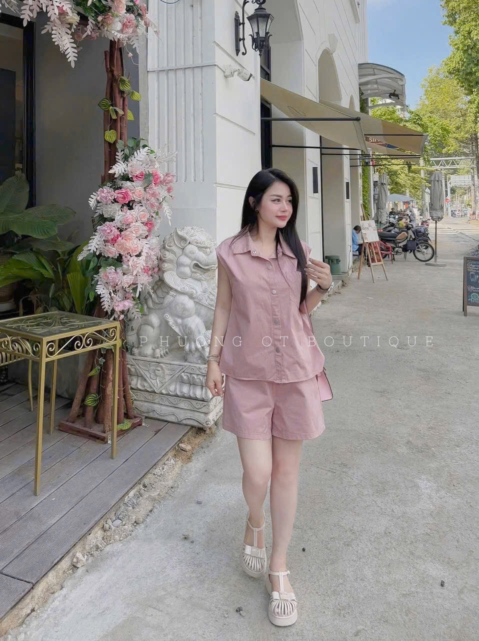 BỘ XN HỒNG CÚC BẤM TÚI NGỰC