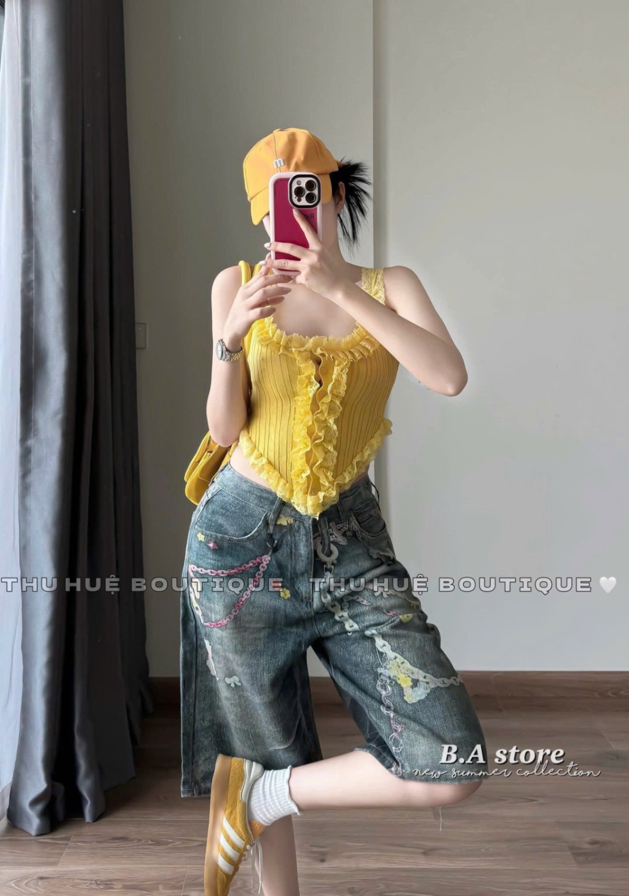 QUẦN SHORT JEAN QCCC HOẠ TIẾT XÍCH CÁ TÍNH