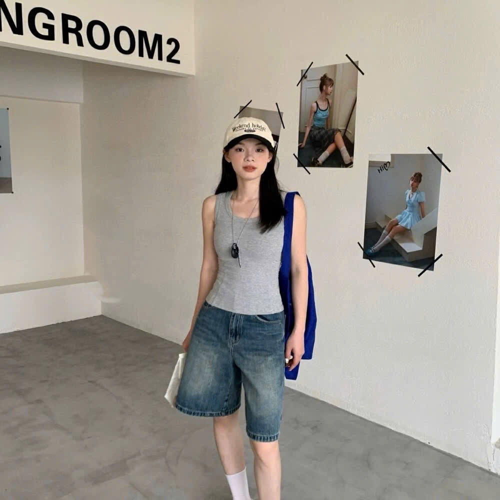 Hàng nhà may - QUẦN SHORT JEAN NGỐ TRƠN WEGE