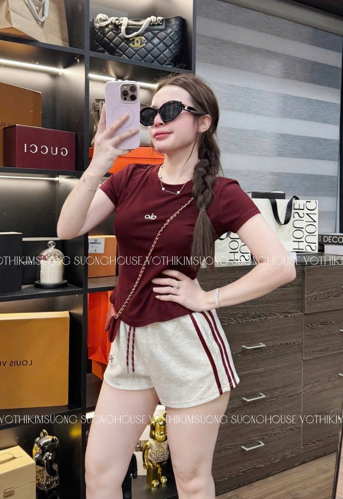 BỘ ĐÙI CỘC PHỐI SỌC ALO MAUD ĐỎ