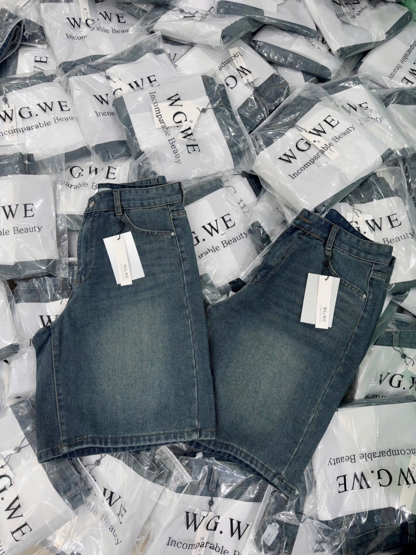 Hàng nhà may - QUẦN SHORT JEAN NGỐ TRƠN WEGE