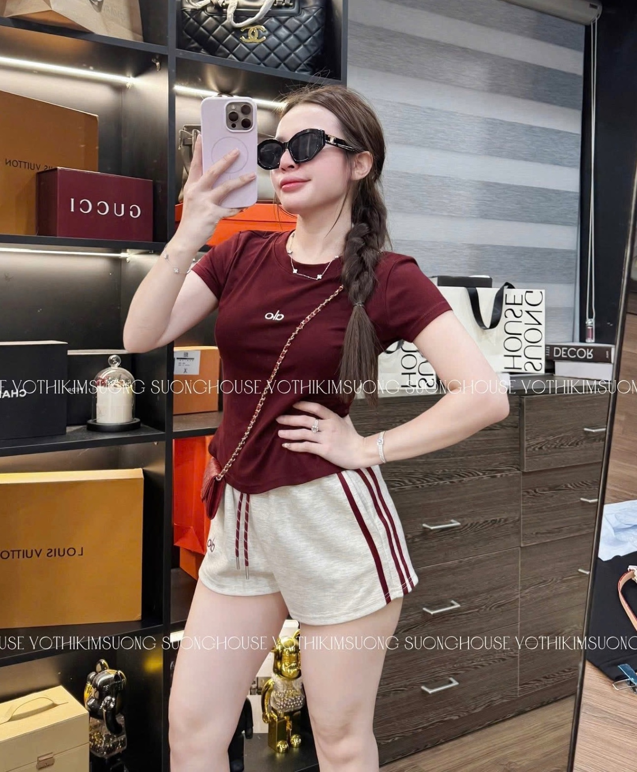BỘ ĐÙI CỘC PHỐI SỌC ALO MAUD ĐỎ