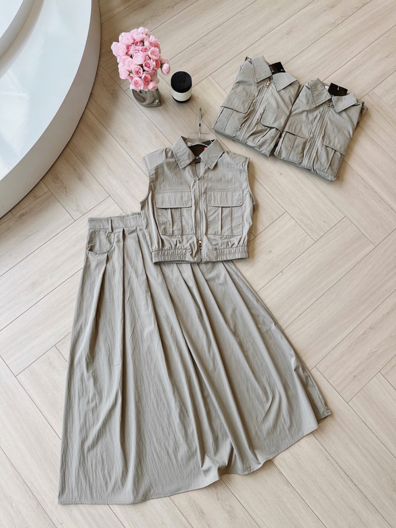 SET ÁO TÚI HỘP CHUN GÂU MIX CV THIẾT KẾ