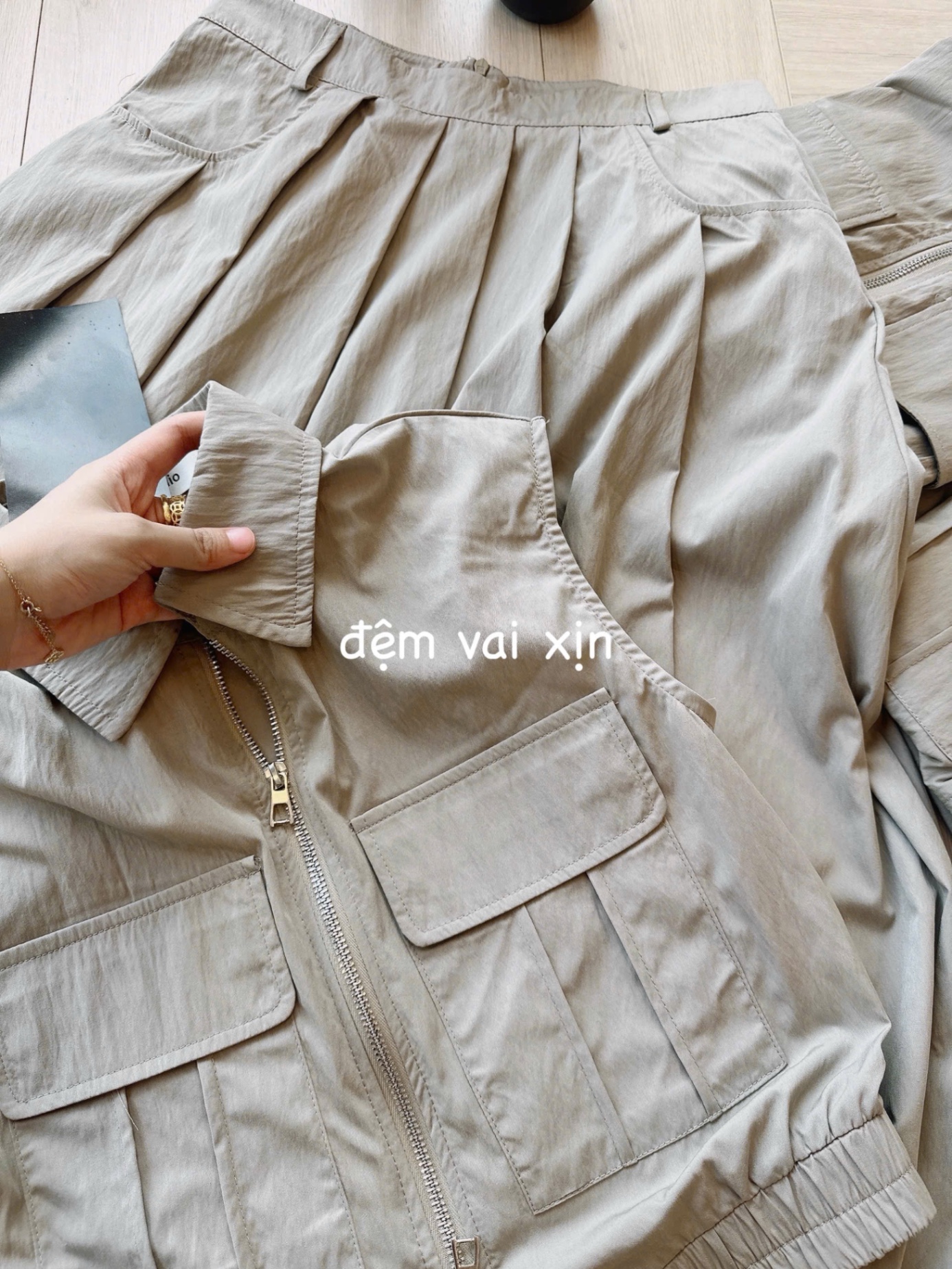 SET ÁO TÚI HỘP CHUN GÂU MIX CV THIẾT KẾ