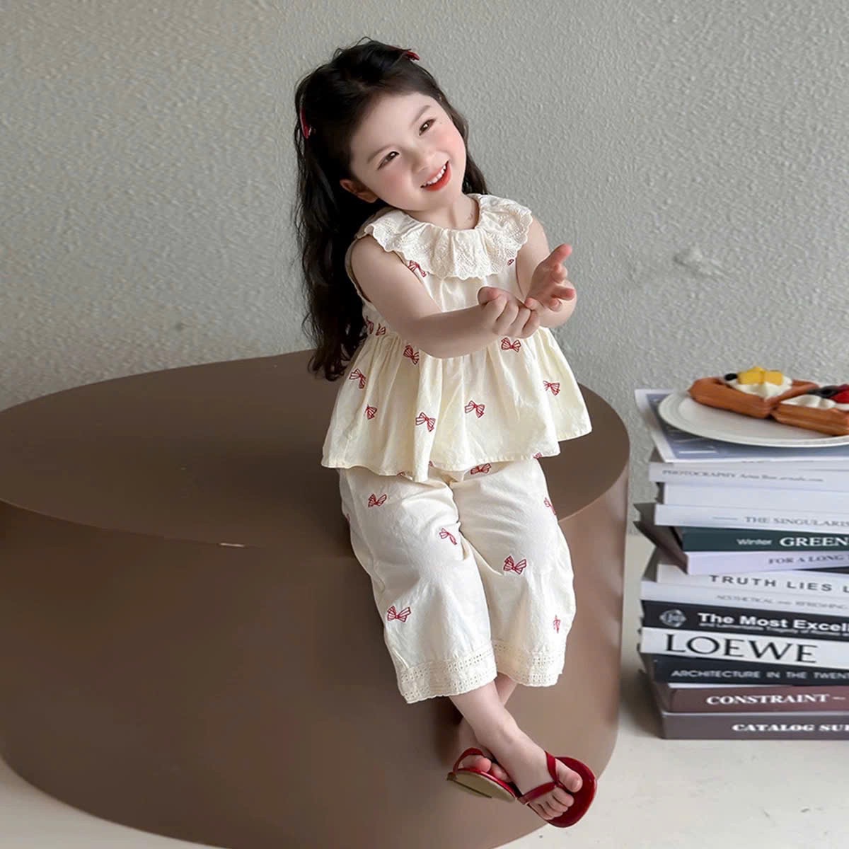 BỘ BBD TRẮNG HÌNH NƠ QUẦN SUÔNG PHỐI REN