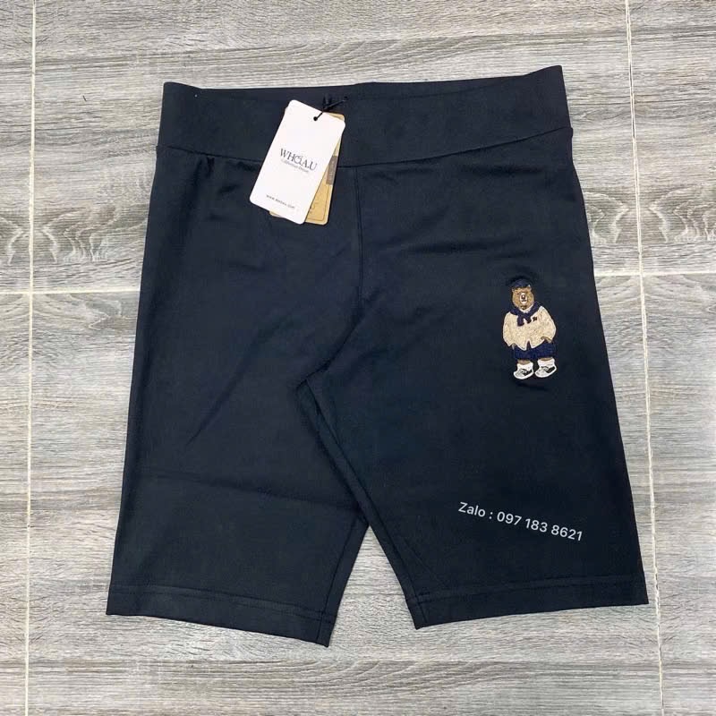 QUẦN LEGGING ĐÙI THÊU GẤU WHOU