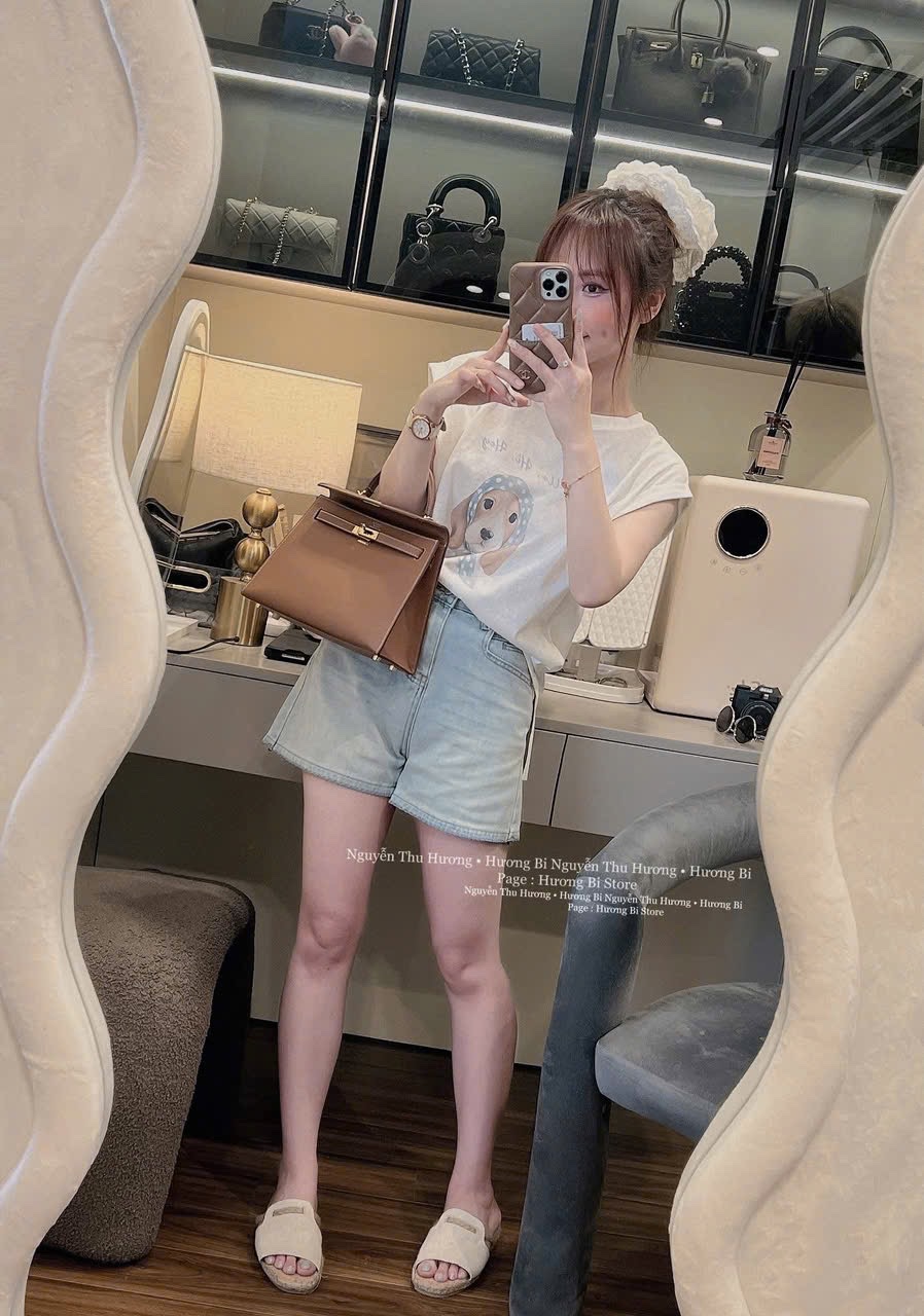 SET AO PULL CỘC TRẮNG HÌH CÚN QUẦN JEAN
