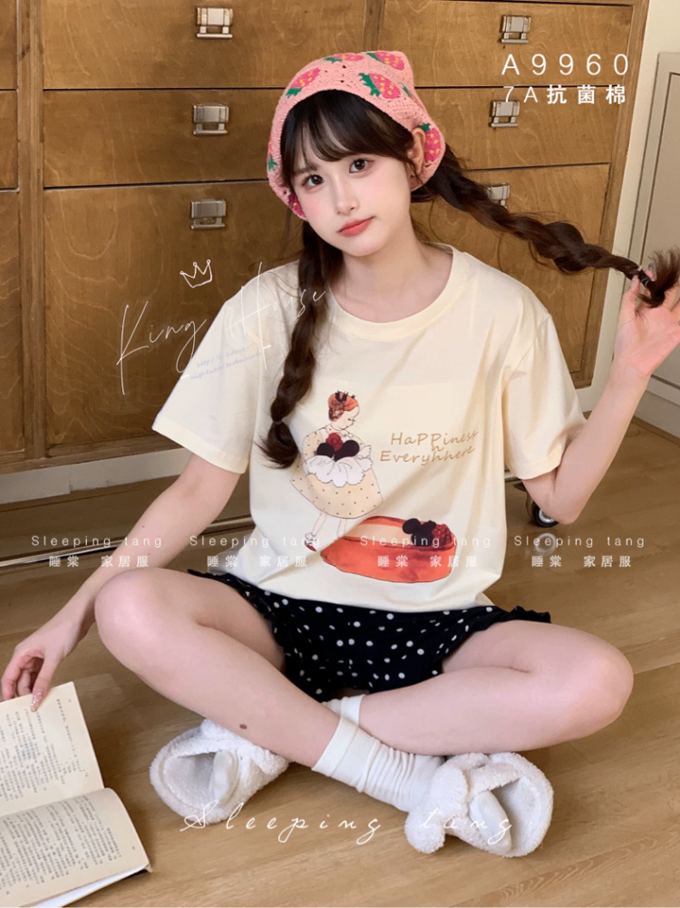 SET ÁO CỘC BE CÔ GÁI MIX QUẦN CHẤM BI