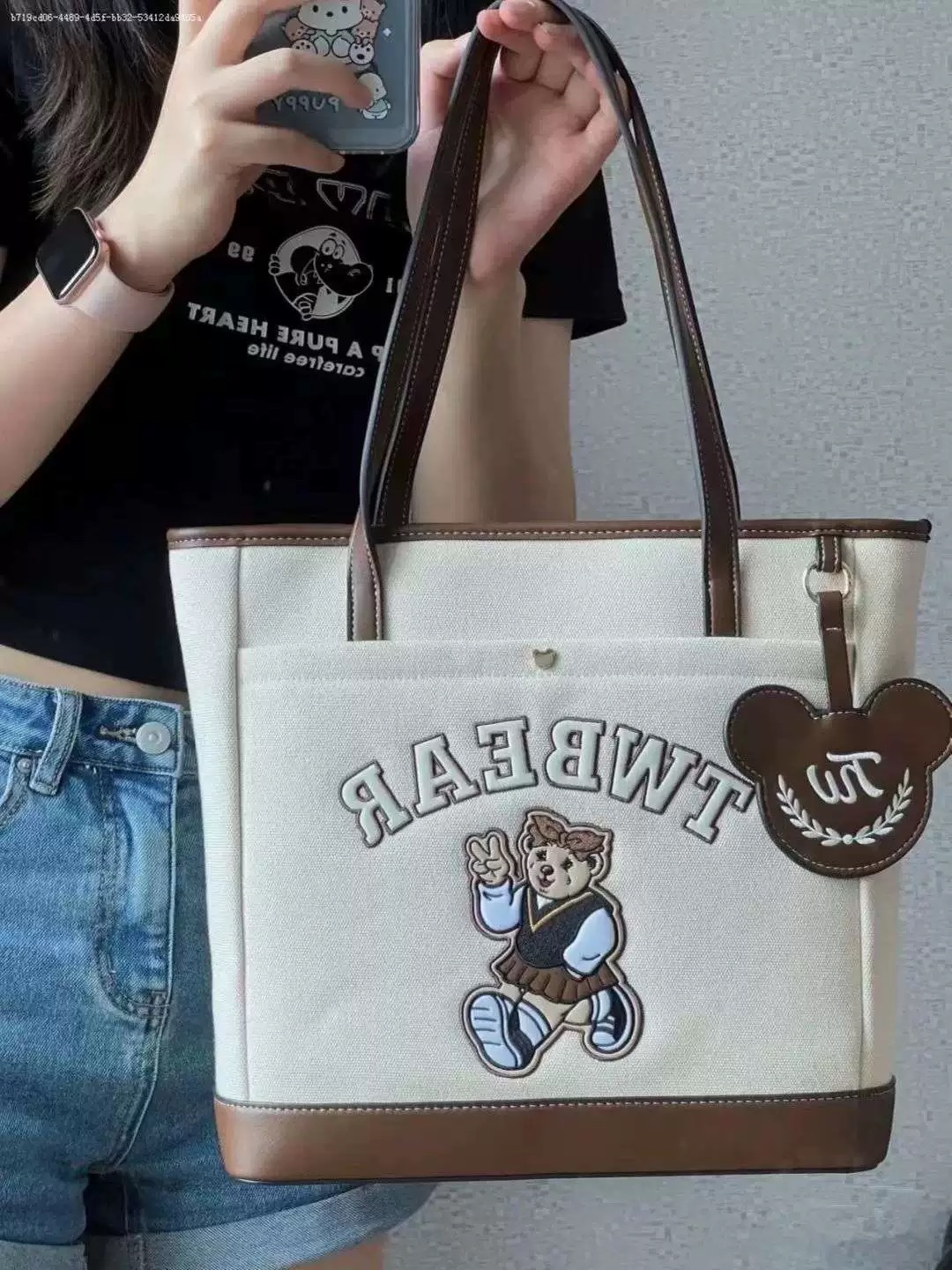 TÚI XÁCH TNBEAR MÀU BE