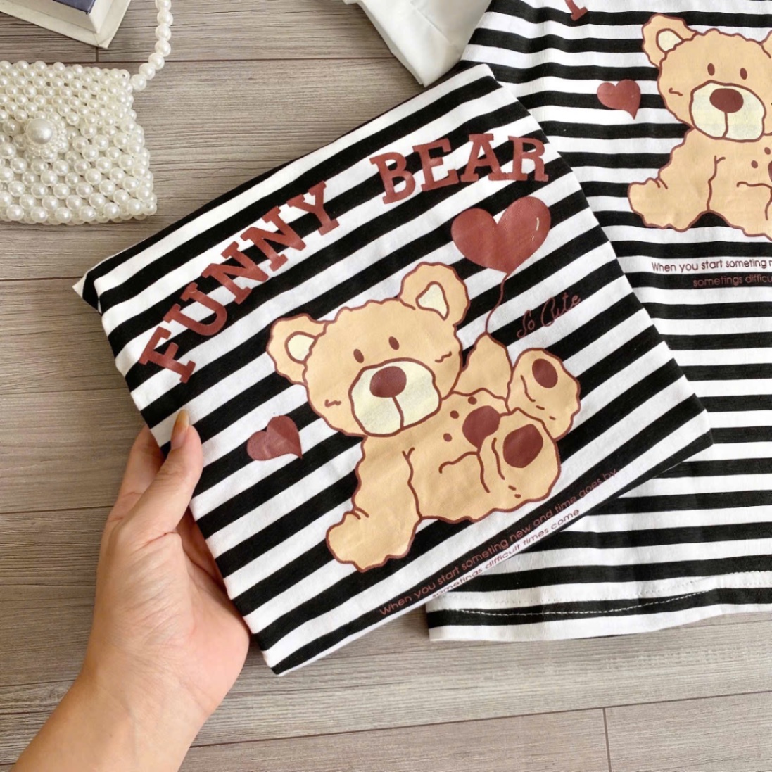 XẢ KHO VÁY ÁO GẤU PHỐI TAY