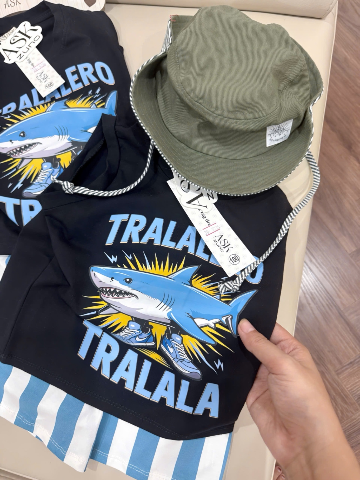 BỘ BA LỖ QUẦN KẺ TRALALERO BT