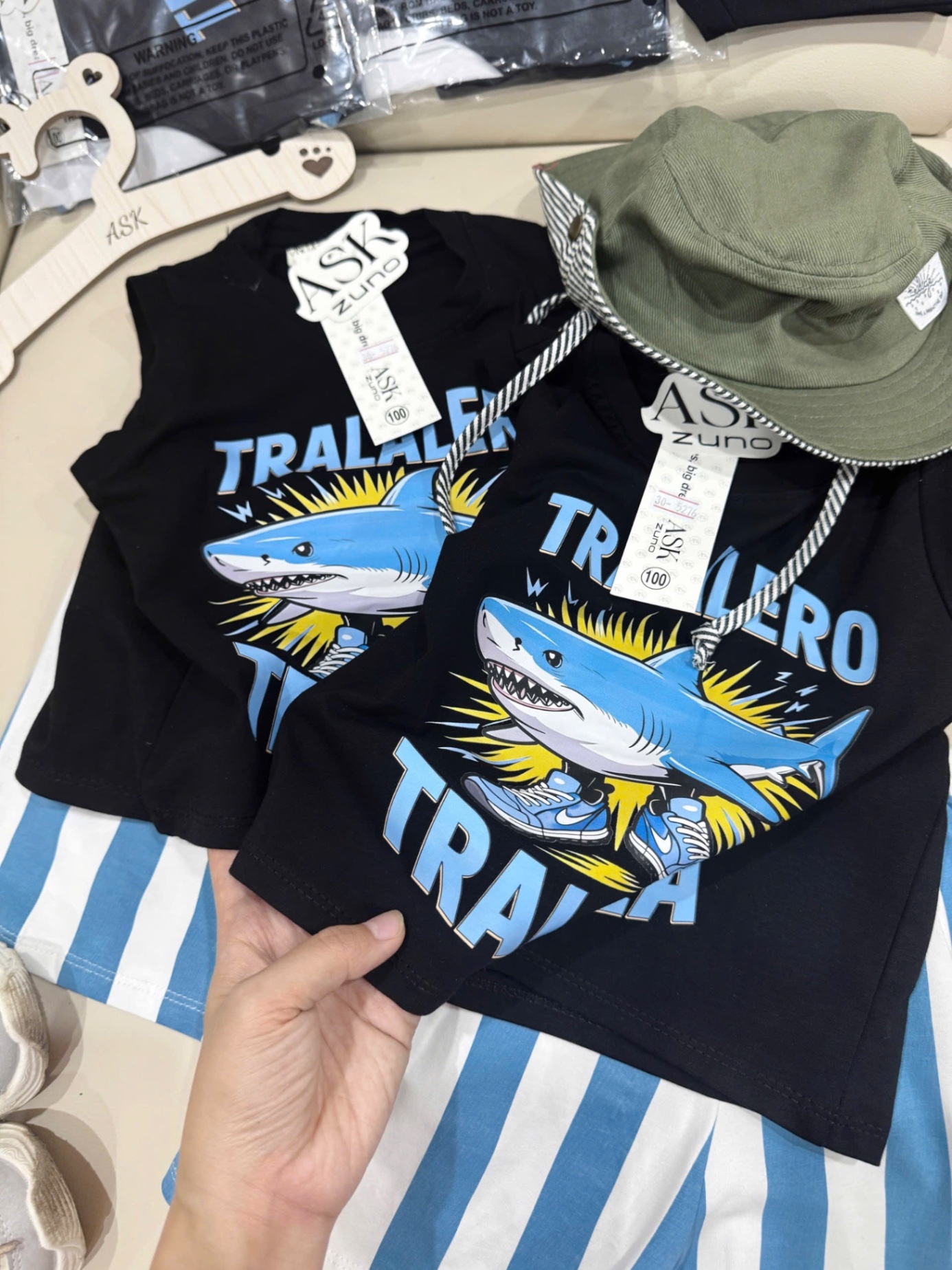 BỘ BA LỖ QUẦN KẺ TRALALERO BT