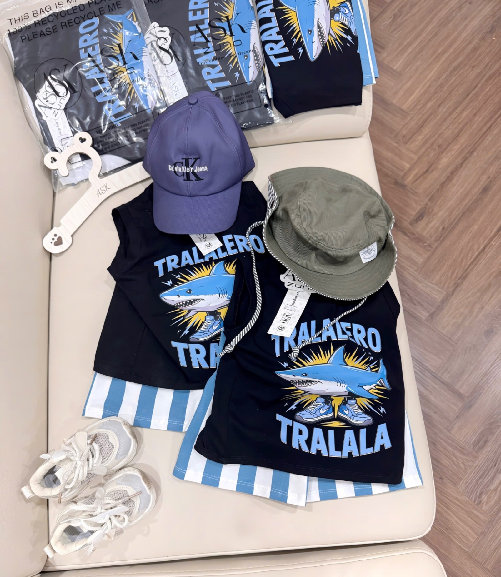 BỘ BA LỖ QUẦN KẺ TRALALERO BT