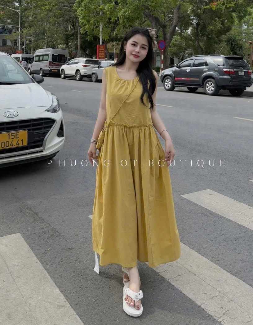 VÁY THÔ SUÔNG KÈM TÚI 2 MÀU