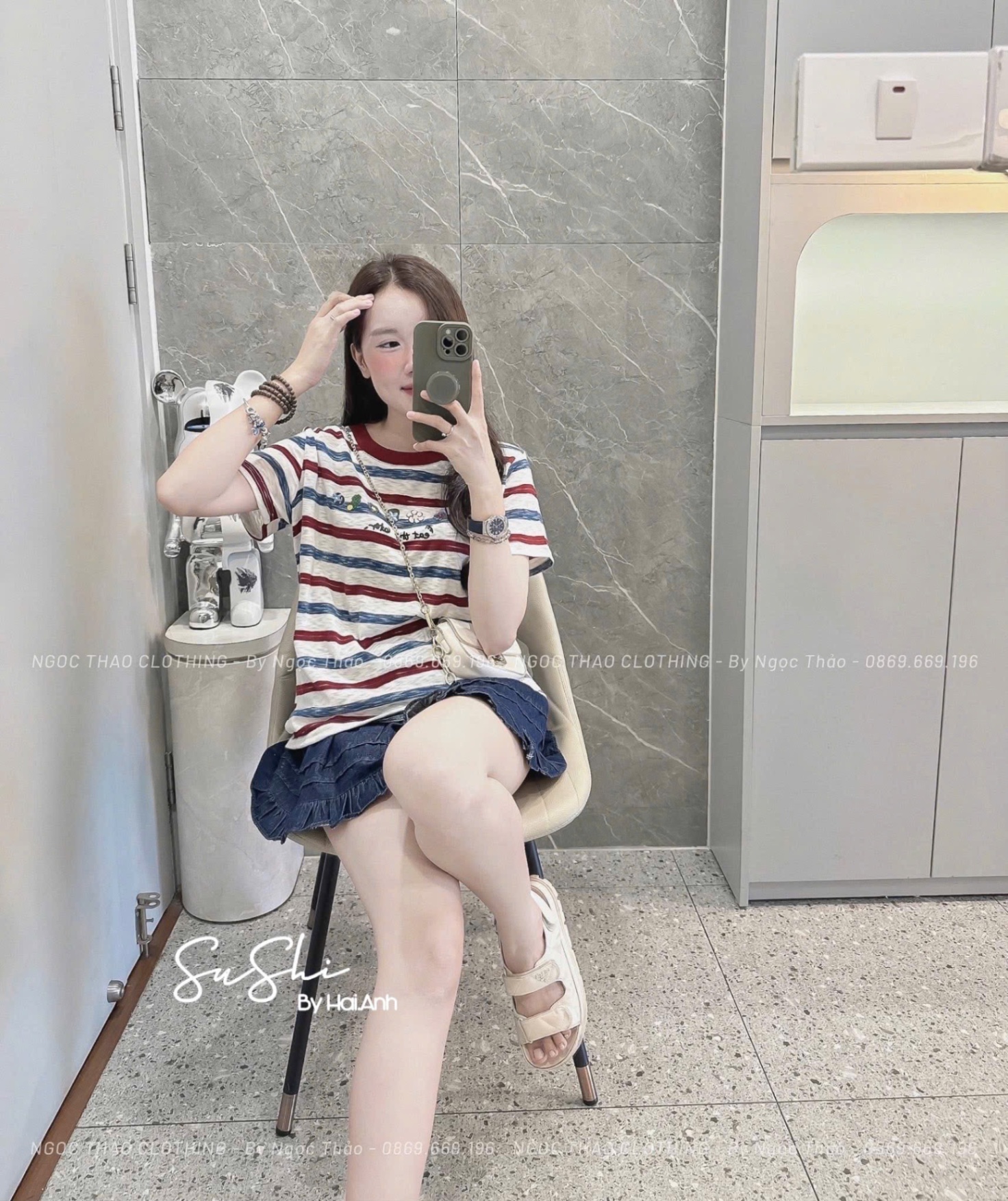M253315 - ÁO PULL KẺ HOA QCCC