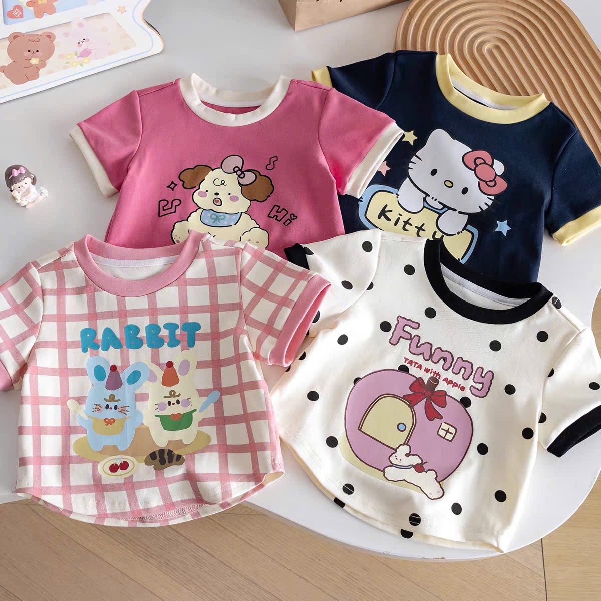 SET 4 ÁO CỘC VẠT BẦU PHỐI VIỀN