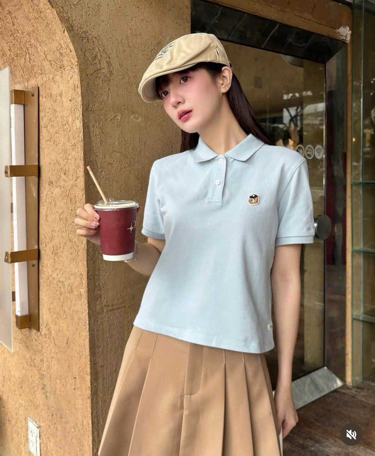 Hang nha may - ÁO POLO GẤU WHOU TONE XANH STEVE
