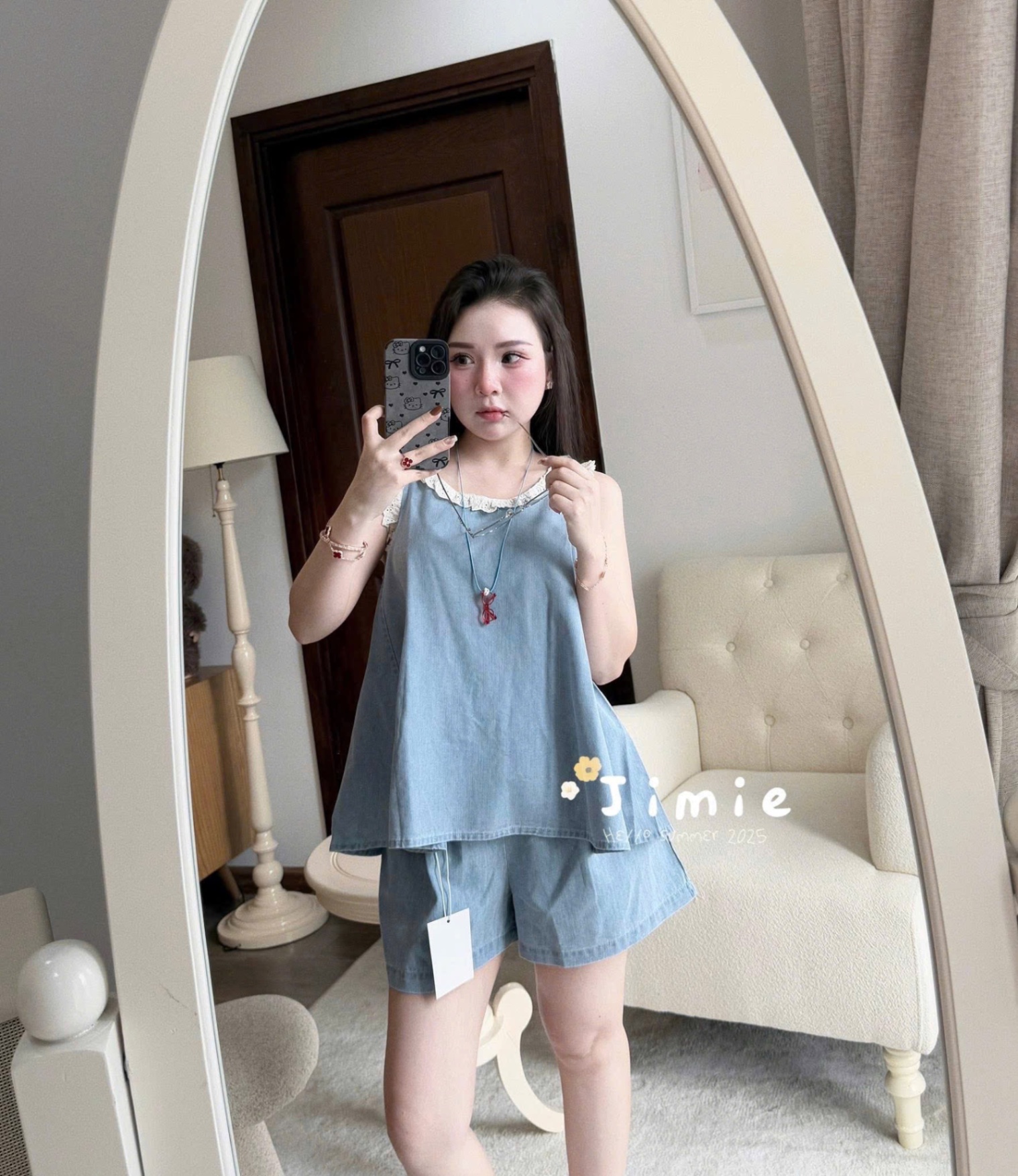 BỘ BA LỖ BÒ GIẤY PHỐI REN 2 MÀU