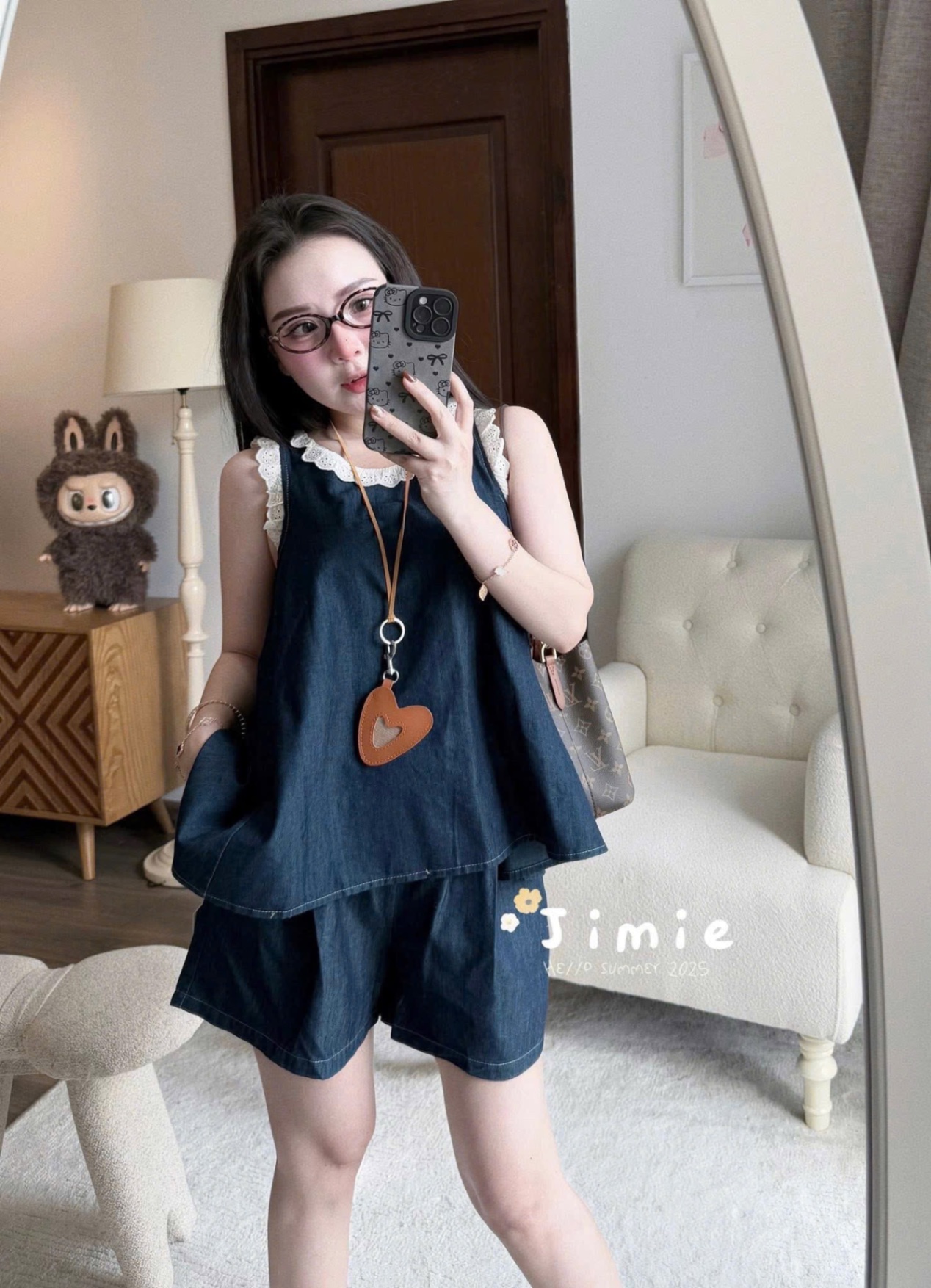 BỘ BA LỖ BÒ GIẤY PHỐI REN 2 MÀU