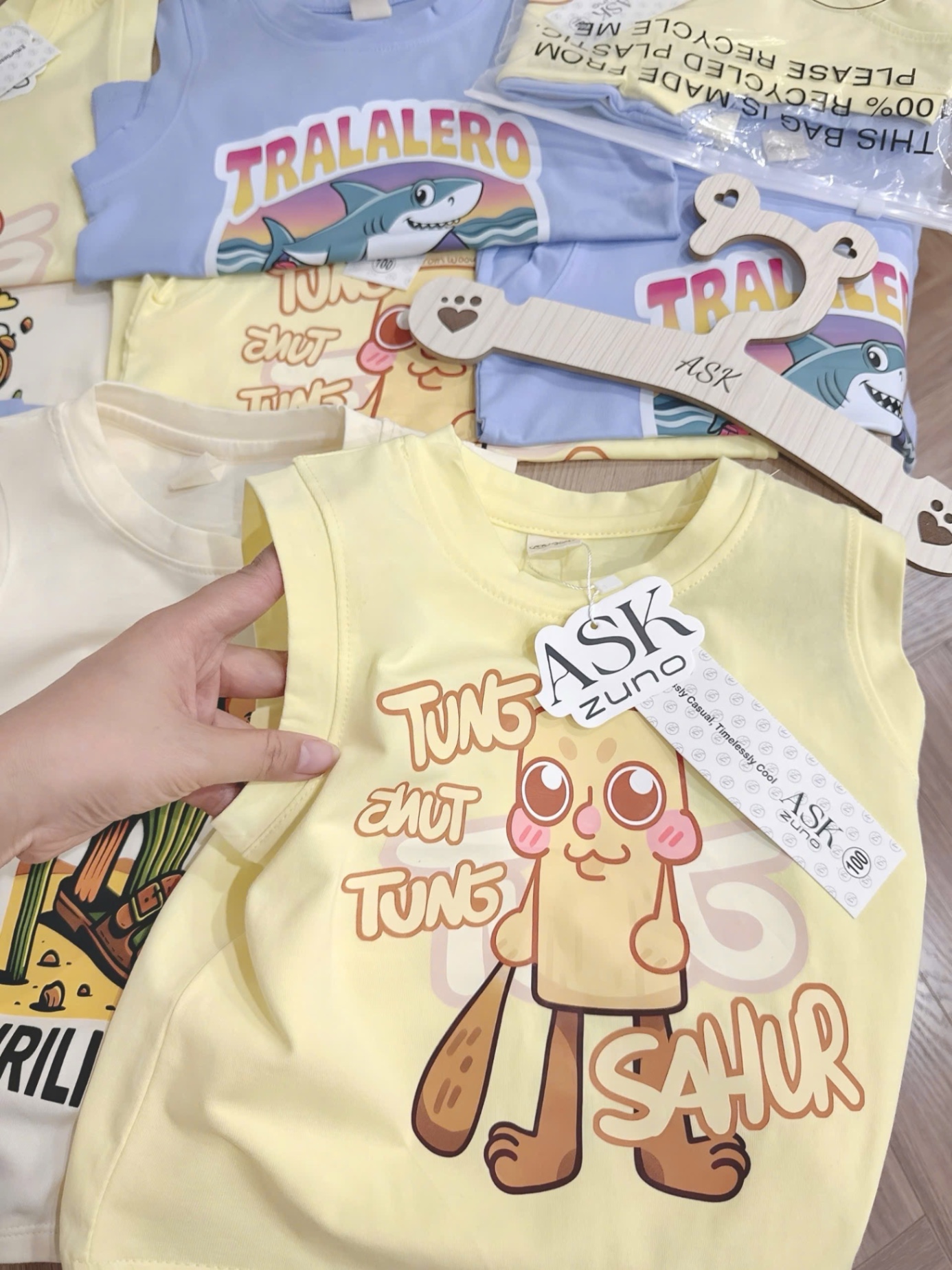 SET 3 ÁO BA LỖ TUNGSAHUA TONE VÀNG