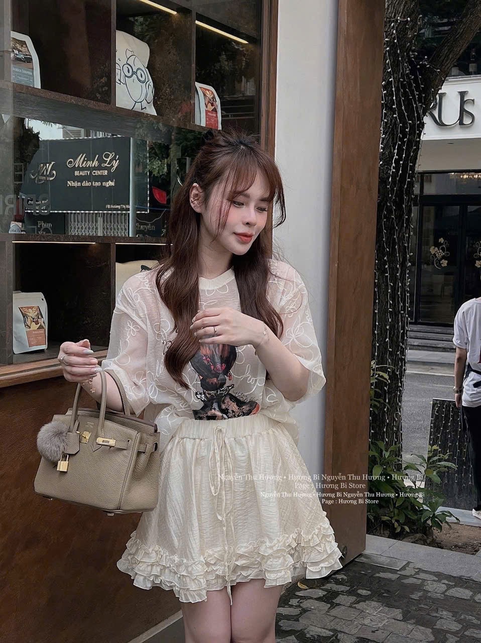 M253288 - ÁO REN HOA CỘC CÔ GÁI TÓC NƠ QCCC