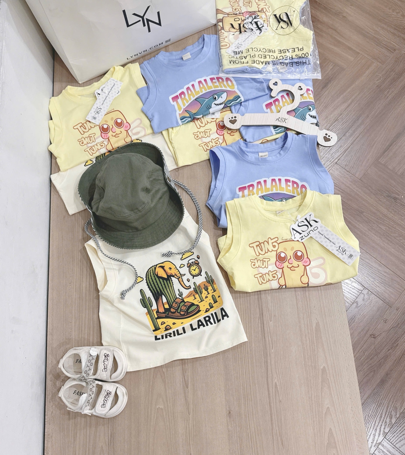 SET 3 ÁO BA LỖ TUNGSAHUA TONE VÀNG