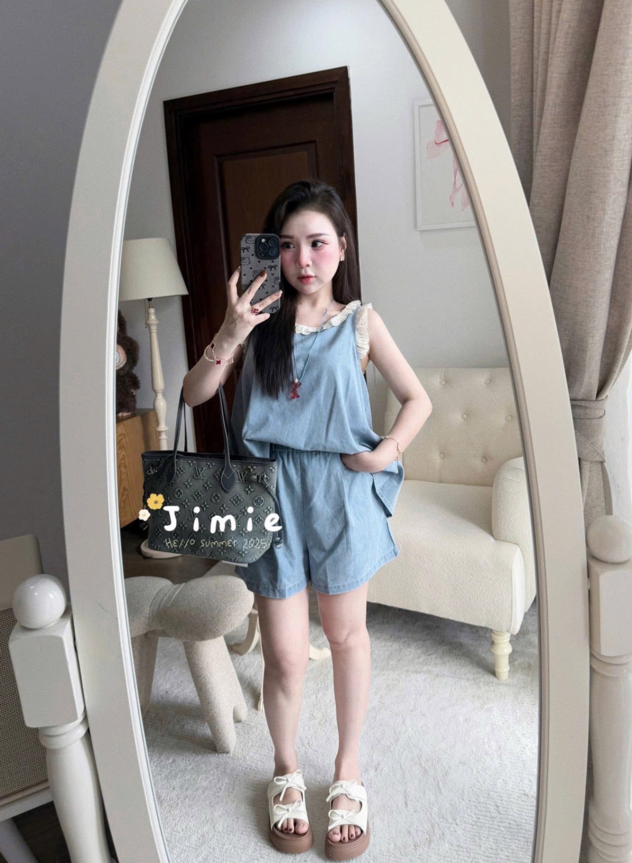 BỘ BA LỖ BÒ GIẤY PHỐI REN 2 MÀU