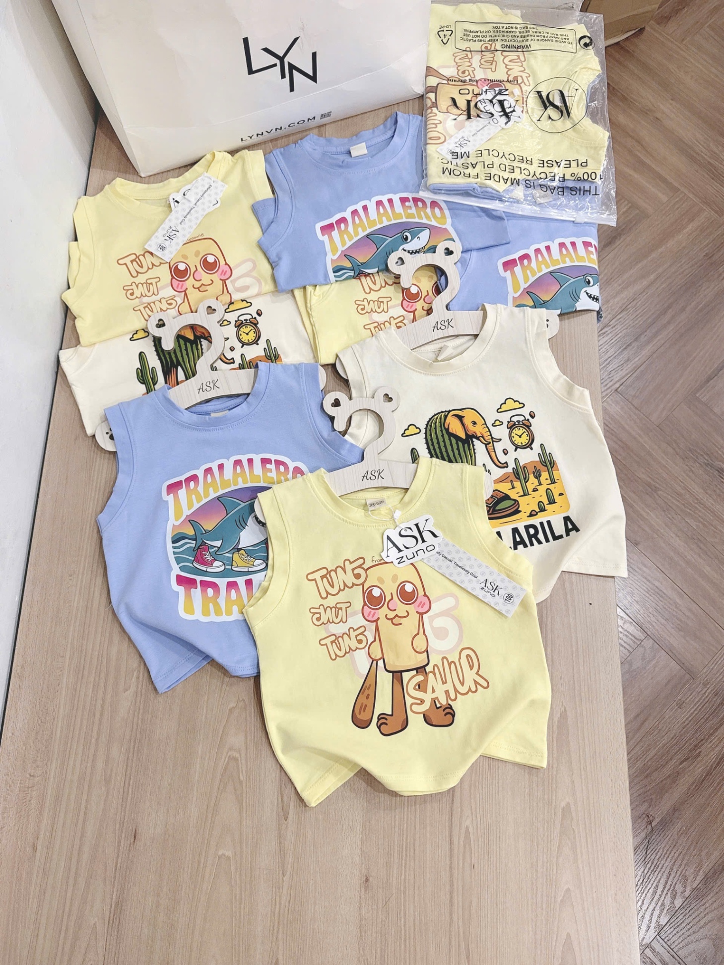 SET 3 ÁO BA LỖ TUNGSAHUA TONE VÀNG
